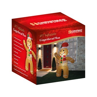 4FT Inflatable Gingerbread Man