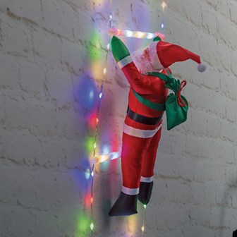 10 FT Christmas Ladder Lights with Santa Claus