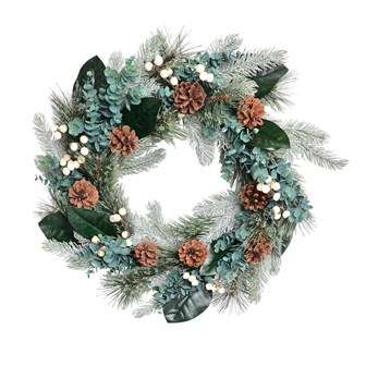 45cm Christmas Wreath Decorated with Snowberries
