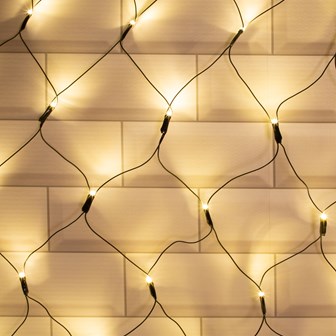 100LED Battery Operated Timer Net Light - W.White