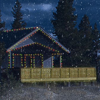 100LED Battery Operated Timer Net Light - W.White