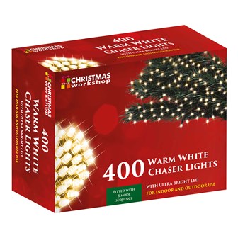 400 LED Warm White Chaser Lights