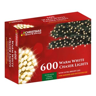 600 LED Warm White Chaser Lights