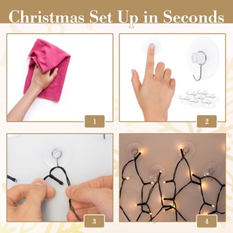 8PC 8 x 42mm Suction Hooks