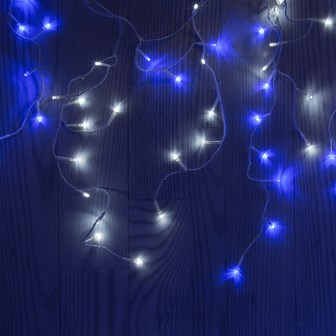720 LED Icicle Chaser Lights-Blue & White