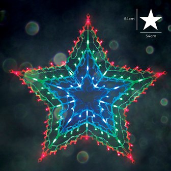100 Multi Colour LED Star Silhouette