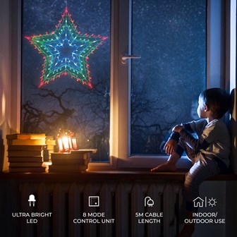 100 Multi Colour LED Star Silhouette