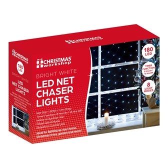 180 LED Net Chaser Lights - White