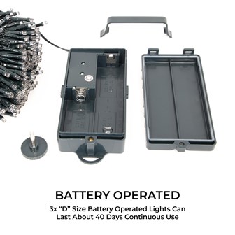 400 LED Battery Operated Timer Light-Multi Colour