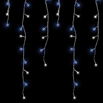 360 LED Icicle Chaser Lights - Blue & White