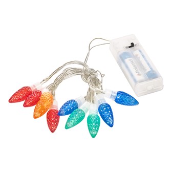 10 Multicolour Jewel Cones LED B/O Lights