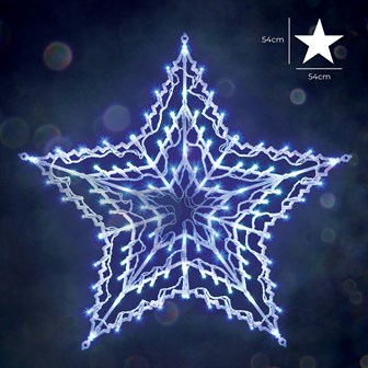 Blue & White LED Star Silhouette