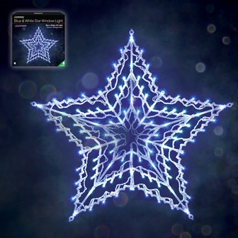 Blue & White LED Star Silhouette