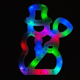 30CM 20LED Colour Window Light - Snowman