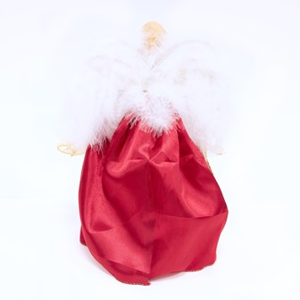 12" Red Tree Top Angel