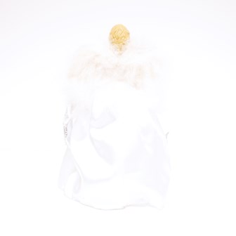 12" White & Silver Tree Top Angel