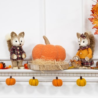 8" Mr Fox Straw Decor