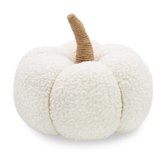 9" Pumpkin Decor - White