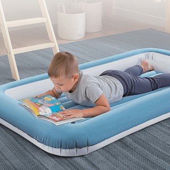 Flocked Kids Airbed - Pastel Blue