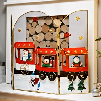 63cm Santa/Snowman Train Fire Guard