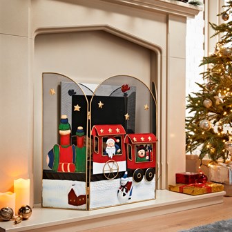 63cm Santa/Snowman Train Fire Guard