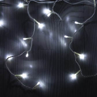 2000 LED Icicle Chaser Lights - White