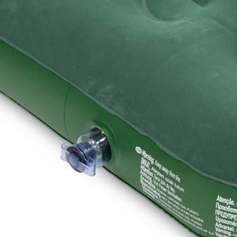 Single Flocked Airbed - Evergreen