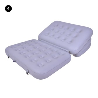 5-in-1 Multifunction Flocked Sofa - Grey