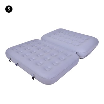 5-in-1 Multifunction Flocked Sofa - Grey