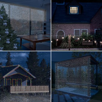 360 LED Net Chaser Light - White