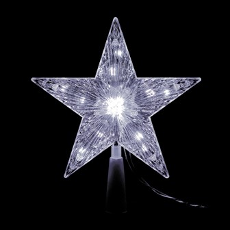18cm White LED Star Tree Topper