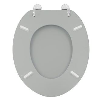Tongue and Groove Grey Toilet Seat