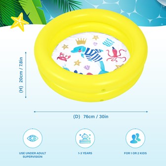 Sun Club Sea Animal 2 Ring Pool - Yellow