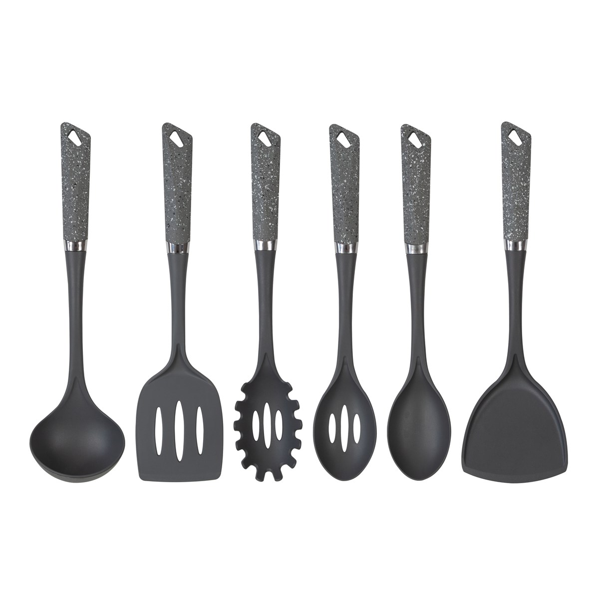 Blackmoor 6 piece Utensil Set Grey