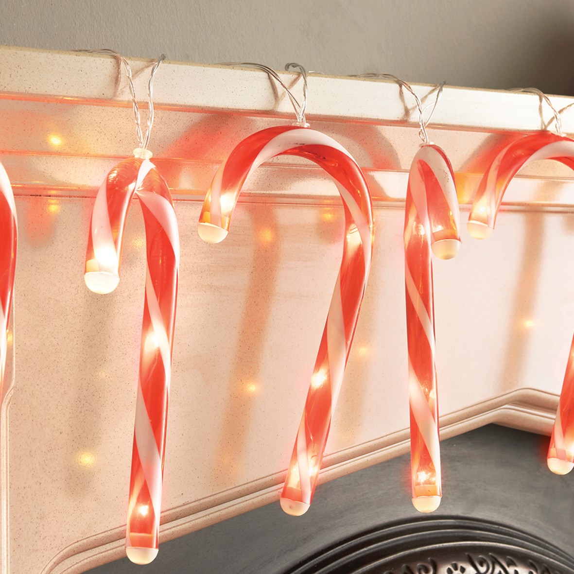 10PC Candy Cane LED Decoration String Lights