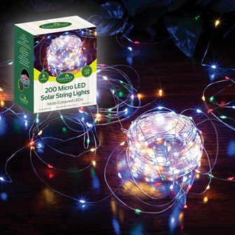 200 Micro Solar LED String Light - Multicolour 200 Micro Solar LED String Light - Multicolour