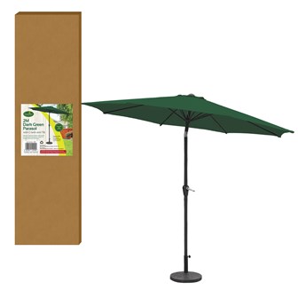 2M Parasol Crank & Tilt 6 Ribs Dark Green 2M Parasol Crank & Tilt 6 Ribs Dark Green