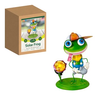 Metal Frog With Solar Light