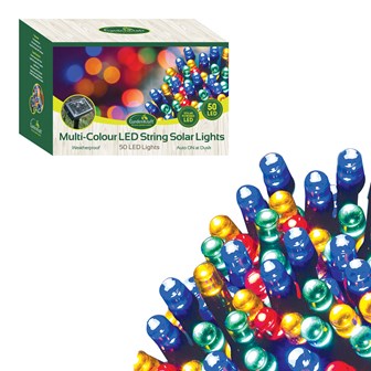 50 LED Solar Lights - Multicolour 50 LED Solar Lights - Multicolour