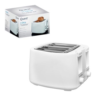Quest 4 Slice Toaster - White Quest 4 Slice Toaster - White
