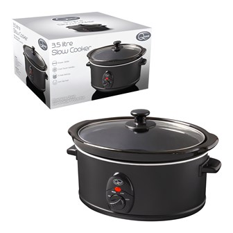 Black 3.5 Ltr Slow Cooker - 200W Black 3.5 Ltr Slow Cooker - 200W