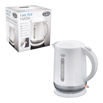 1.5L Fast Boil Kettle White and Silver 1.5L Fast Boil Kettle White and Silver
