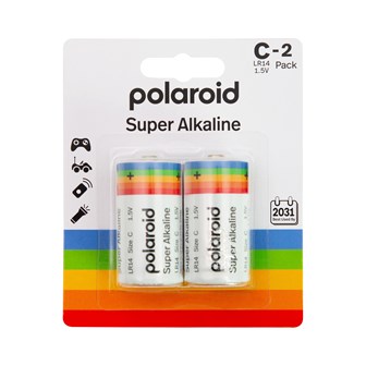 2pk C Polaroid Alkaline Battery 2pk C Polaroid Alkaline Battery