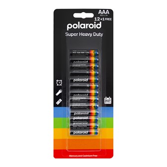 13PK AAA Polaroid Heavy Duty Battery (12+1PK)