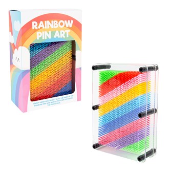 Rainbow Pin Art Gadget - 7x5" Multi Colour Rainbow Pin Art Gadget - 7x5" Multi Colour