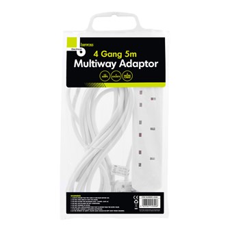 4 Way 5M Extension Lead - 13A 4 Way 5M Extension Lead - 13A