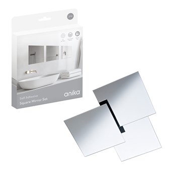3pk Self Adhesive Mirrors - Square Large 3pk Self Adhesive Mirrors - Square Large