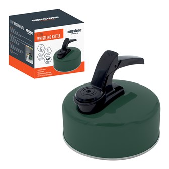 1L Aluminium Whistling Camping Kettle-Green 1L Aluminium Whistling Camping Kettle-Green