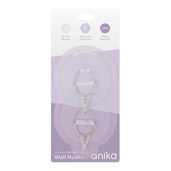 Traceless Bathroom Hooks - Medium - 2pcs Traceless Bathroom Hooks - Medium - 2pcs