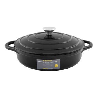 Blackmoor Cast Iron 28cm/2.5L Low Casserole Black